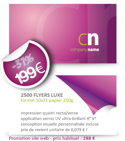 promotion imprimerie flyer luxe